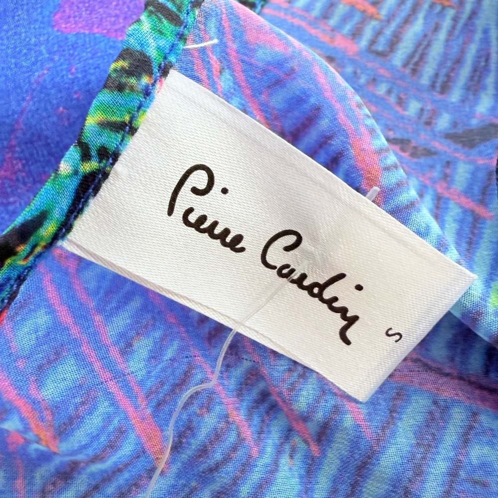 NWT Pierre Cardin Tropical Print Tunic Pareo Swim Cover Up Dress Size S - Picture 13 of 16